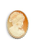 Spilla Mandile 1922 Donna Cammei  in Argento Conchiglia 2MSPCM30.5.26